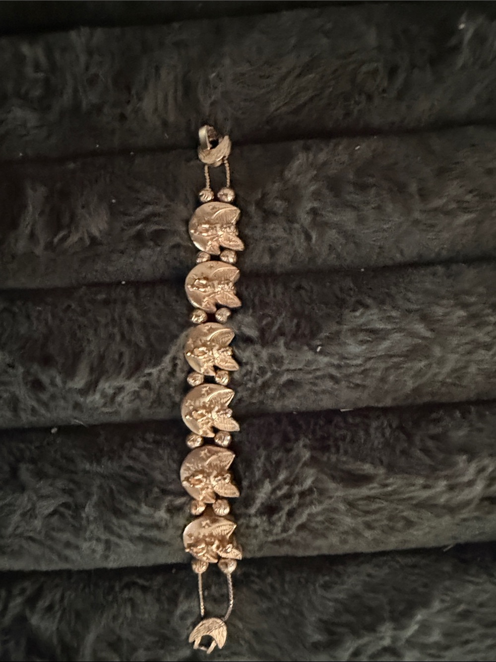 Gold Floral Link Bracelet for Women